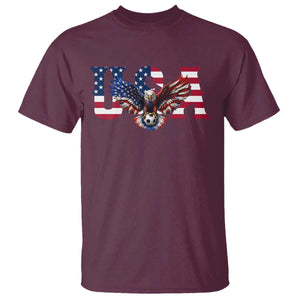 USA Soccer Eagle American Flag Fan T Shirt