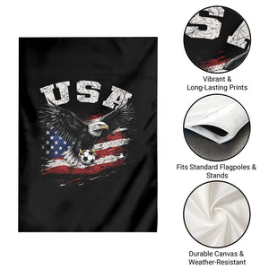 USA Soccer Bald Eagle American Flag Vintage Garden Flag TS14 Print Your Wear