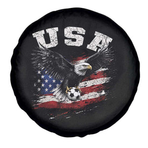 USA Soccer Bald Eagle American Flag Vintage Spare Tire Cover TS14 Print Your Wear