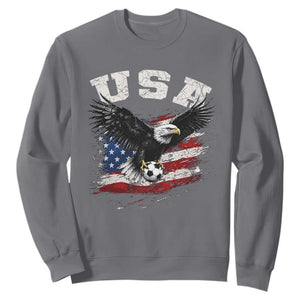 USA Soccer Bald Eagle American Flag Vintage Sweatshirt