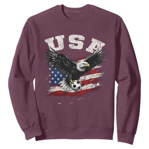 USA Soccer Bald Eagle American Flag Vintage Sweatshirt