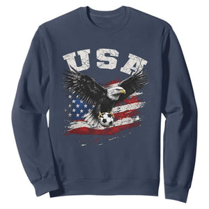 USA Soccer Bald Eagle American Flag Vintage Sweatshirt