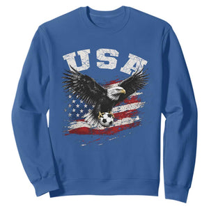 USA Soccer Bald Eagle American Flag Vintage Sweatshirt