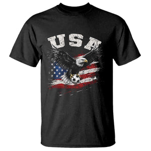 USA Soccer Bald Eagle American Flag Vintage T Shirt
