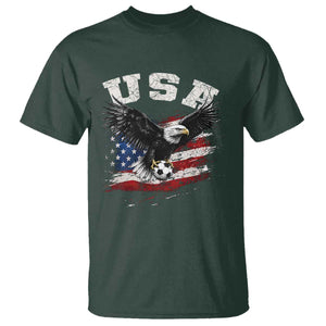 USA Soccer Bald Eagle American Flag Vintage T Shirt