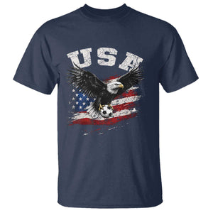 USA Soccer Bald Eagle American Flag Vintage T Shirt