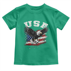 USA Soccer Bald Eagle American Flag Vintage Toddler T Shirt