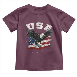 USA Soccer Bald Eagle American Flag Vintage Toddler T Shirt
