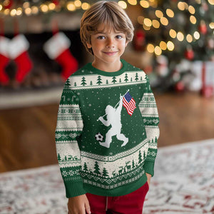 USA Soccer Bigfoot American Flag Fan Ugly Christmas Sweater