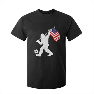 USA Soccer Bigfoot American Flag Fan T Shirt For Kid