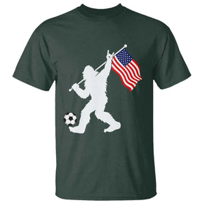 USA Soccer Bigfoot American Flag Fan T Shirt