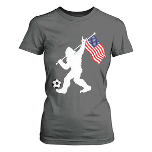 USA Soccer Bigfoot American Flag Fan T Shirt For Women