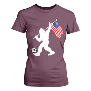 USA Soccer Bigfoot American Flag Fan T Shirt For Women