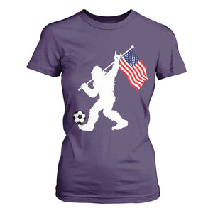 USA Soccer Bigfoot American Flag Fan T Shirt For Women