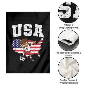 USA Soccer Dabbing Boy American Flag Fan Garden Flag TS14 Print Your Wear