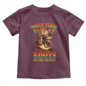 Black Cowgirl Toddler T Shirt When Them Fans At Boots On The Ground TS14 Maroon Print Your Wear