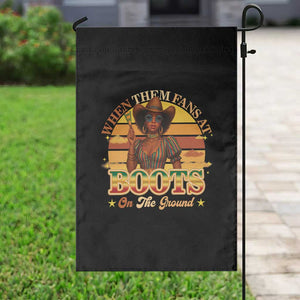 Black Cowgirl Rodeo Garden Flag Where Them Fans At Boots On Da Ground TS14 Print Your Wear