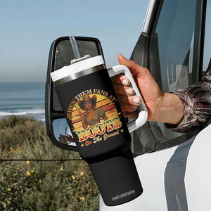 Black Cowgirl Rodeo Tumbler With Handle Where Them Fans At Boots On Da Ground TS14 Print Your Wear