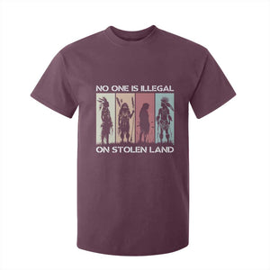 No One is Illegal on Stolen Land T Shirt For Kid Native American Indigenous TS14 Maroon Print Your Wear