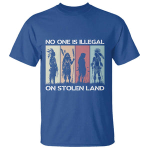 No One is Illegal on Stolen Land T Shirt Native American Indigenous TS14 Royal Blue Print Your Wear