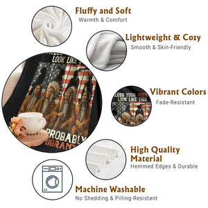 Native American Heritage Throw Blanket Unless Your Ancestors Look Like This You Are Probably An Immigrant TS14 Print Your Wear