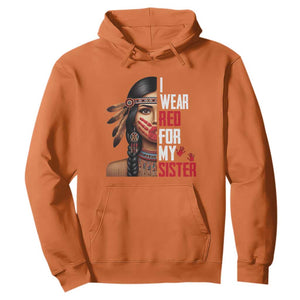 Native American Stop MMIW Hoodie I Wear Red For My Sister TS14 Orange Print Your Wear