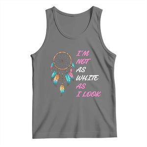 Native American Heritage Tank Top I Am Not As White As I Look TS14 Black Heather Print Your Wear