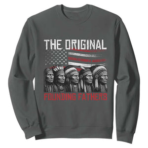 Native American Tribe Sweatshirt The Original Founding Fathers TS14 Dark Heather Print Your Wear