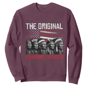 Native American Tribe Sweatshirt The Original Founding Fathers TS14 Maroon Print Your Wear