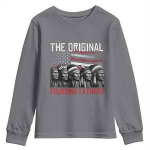 Native American Tribe Youth Sweatshirt The Original Founding Fathers TS14 Charcoal Print Your Wear