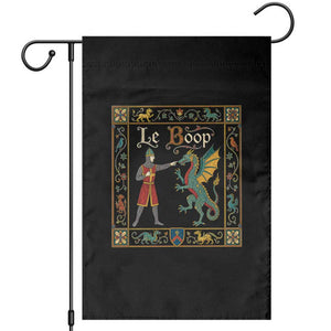 Le Boop Medieval Knight Dragon Fantasy Book Lover Humor Garden Flag