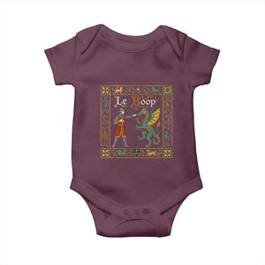 Le Boop Medieval Knight Dragon Fantasy Book Lover Humor Baby Onesie