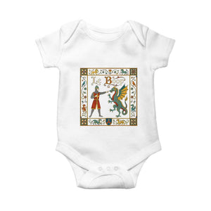 Le Boop Medieval Knight Dragon Fantasy Book Lover Humor Baby Onesie