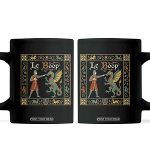 Le Boop Medieval Knight Dragon Fantasy Book Lover Humor Coffee Mug