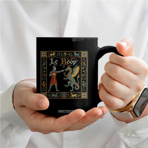 Le Boop Medieval Knight Dragon Fantasy Book Lover Humor Coffee Mug