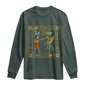 Le Boop Medieval Knight Dragon Fantasy Book Lover Humor Long Sleeve Shirt
