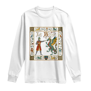 Le Boop Medieval Knight Dragon Fantasy Book Lover Humor Long Sleeve Shirt