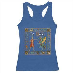Le Boop Medieval Knight Dragon Fantasy Book Lover Humor Racerback Tank Top