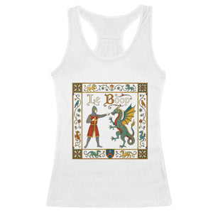 Le Boop Medieval Knight Dragon Fantasy Book Lover Humor Racerback Tank Top