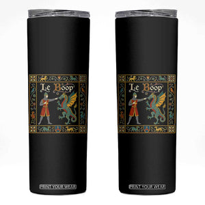 Le Boop Medieval Knight Dragon Fantasy Book Lover Humor Skinny Tumbler