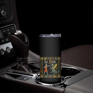 Le Boop Medieval Knight Dragon Fantasy Book Lover Humor Skinny Tumbler