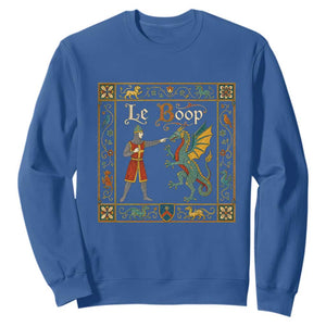 Le Boop Medieval Knight Dragon Fantasy Book Lover Humor Sweatshirt