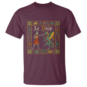 Le Boop Medieval Knight Dragon Fantasy Book Lover Humor T Shirt