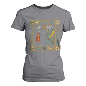 Le Boop Medieval Knight Dragon Fantasy Book Lover Humor T Shirt For Women