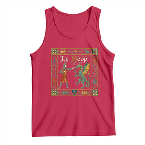 Le Boop Medieval Knight Dragon Fantasy Book Lover Humor Tank Top