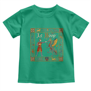 Le Boop Medieval Knight Dragon Fantasy Book Lover Humor Toddler T Shirt