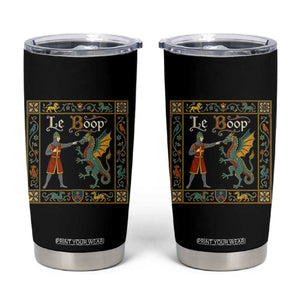 Le Boop Medieval Knight Dragon Fantasy Book Lover Humor Tumbler Cup