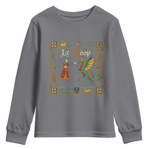 Le Boop Medieval Knight Dragon Fantasy Book Lover Humor Youth Sweatshirt