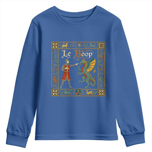 Le Boop Medieval Knight Dragon Fantasy Book Lover Humor Youth Sweatshirt