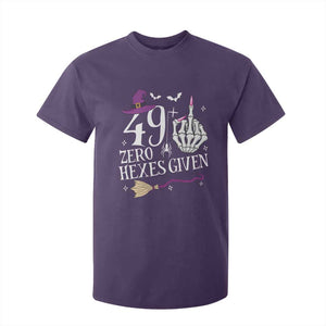 50th Birthday Halloween T Shirt For Kid 49 Plus Middle Finger Zero Hexes Given Gift For Women TS14 Purple Print Your Wear